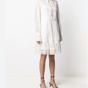 Ermanno Scervino White Lace-Trim Blouse